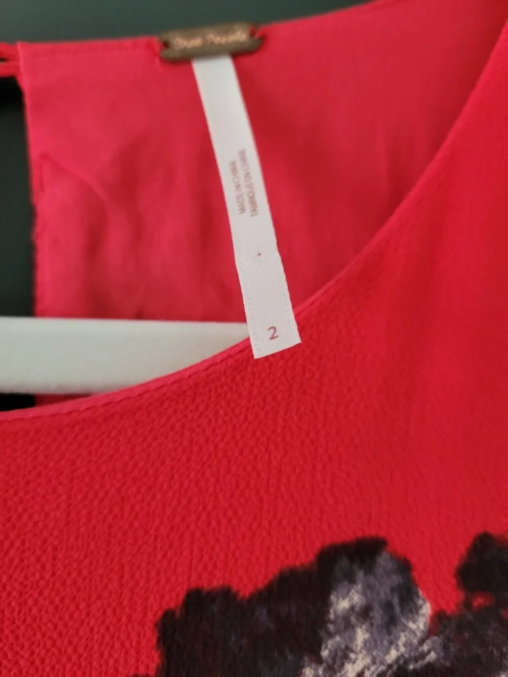 Free People Flutterby Dress - Red Floral  in like new condition!